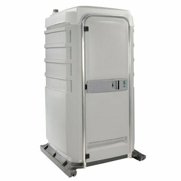 Polyjohn FS33007 Gray Premium Portable Toilet with Flush Tank. 621FS33007